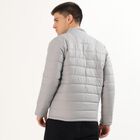 Men's Light Grey High Neck Casual Jacket, Light Grey, small image number null