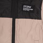 Boys Beige and Black Hooded Casual Jacket, गहरा पीला, small image number null