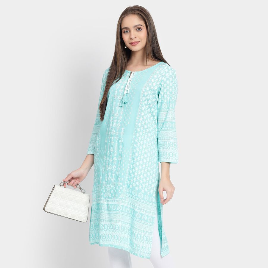 Ladies' Kurta, एक्वा, large image number null