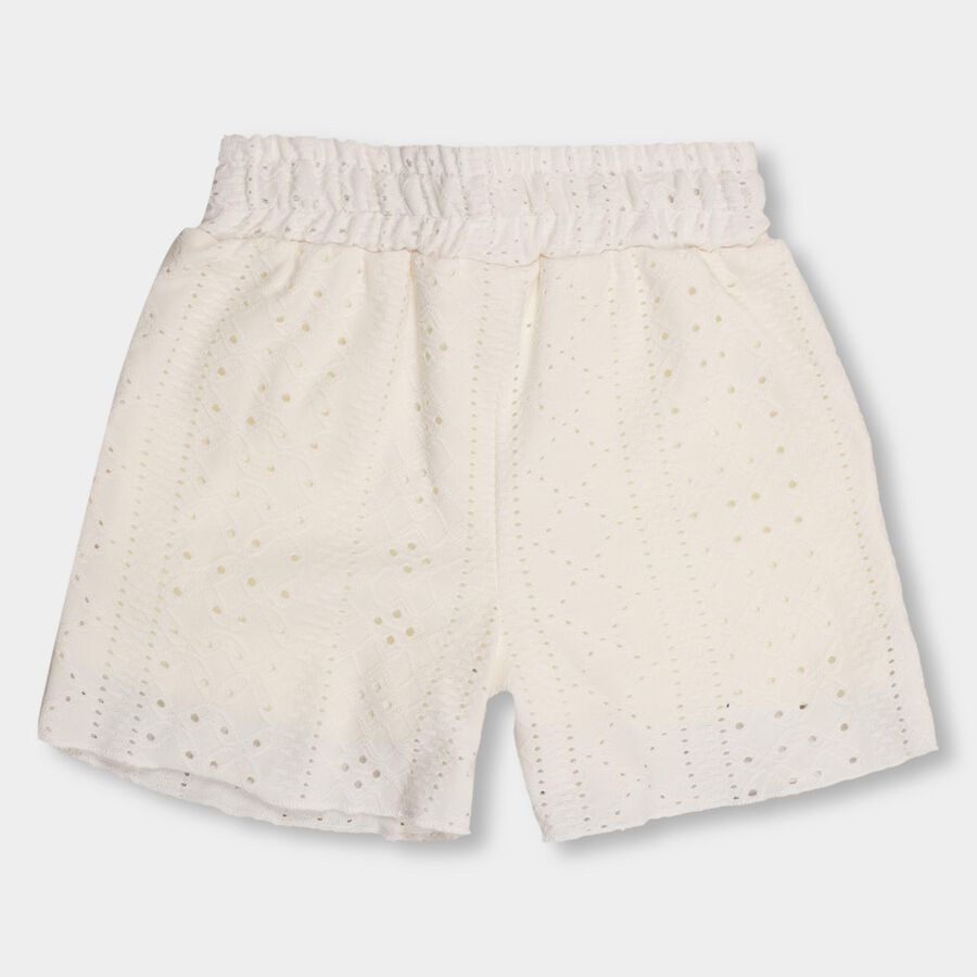 Girls' Shorts , सफ़ेद, large image number null