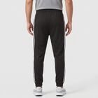 Men's Black Jogger Fit Side-Striped Track Pants, Black, small