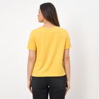 Ladies' Round Neck T-Shirt, मस्टर्ड, small