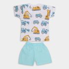 Infant Boys' 100% Cotton Baba Suit , एक्वा, small