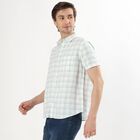 Men's Light Green Cotton Regular Collar Casual Shirt, Light Green, small image number null