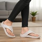 Women's Beige Toe-Post Flip-Flops, गहरा पीला, small