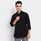 Men's 100% Cotton Casual Shirt, Black, small image number null