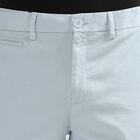 Men's Slim Fit Cross Pocket Casual Trousers, हल्का नीला, small