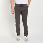 Men's Slim Fit Casual Trousers, Dark Grey, small image number null