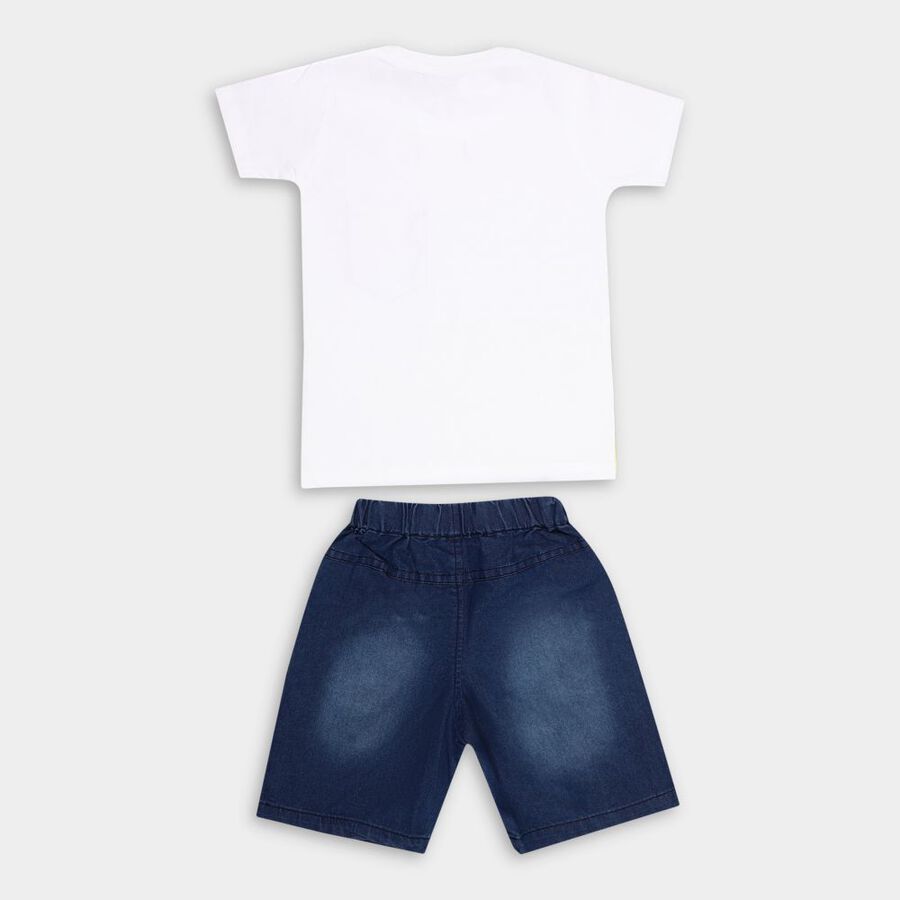 Boys' Cotton Woven Baba Suit, सफ़ेद, large image number null