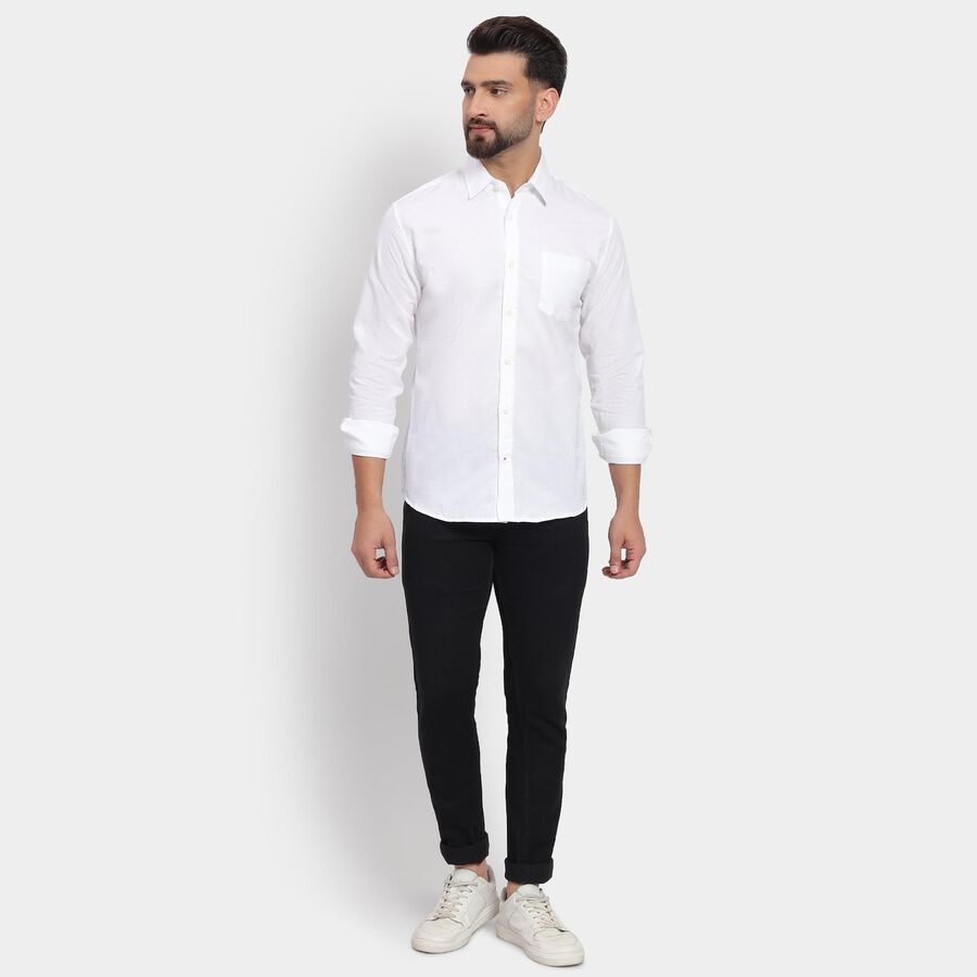 Men's 100% Cotton Casual Shirt, White, large image number null
