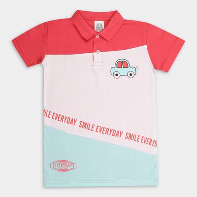 Boys' 100% Cotton Half Sleeves T-Shirt