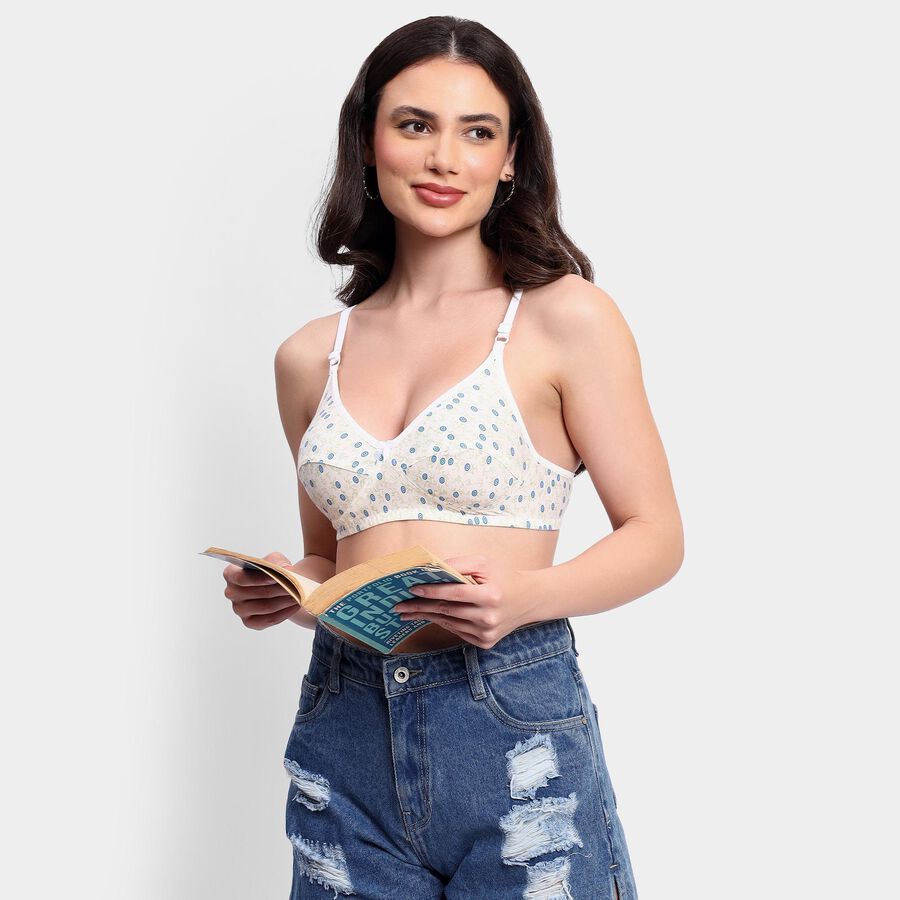 Ladies' Bra, White, large image number null