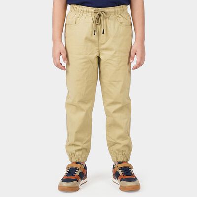 Boys' Beige Regular Fit Jogger Trousers