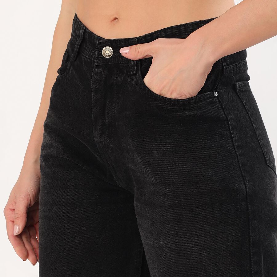 Women's Light Blue Slim Fit Classic Jeans, Dark Grey, large