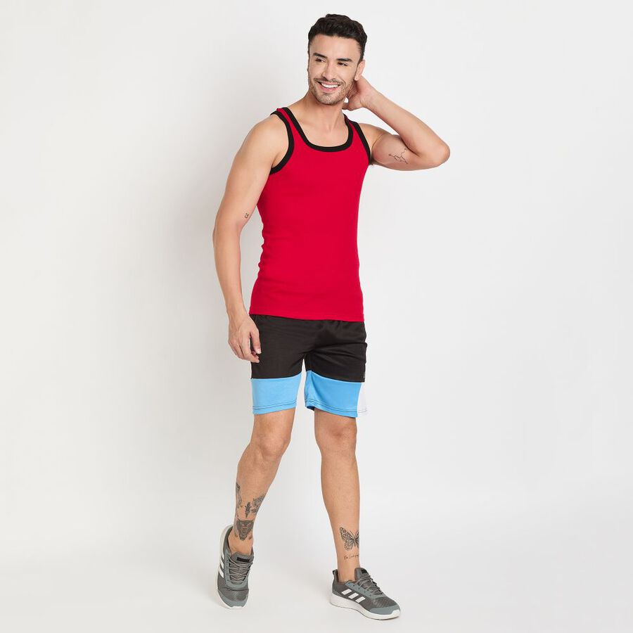 Men's Cotton Gym T-Shirt, Red, large image number null