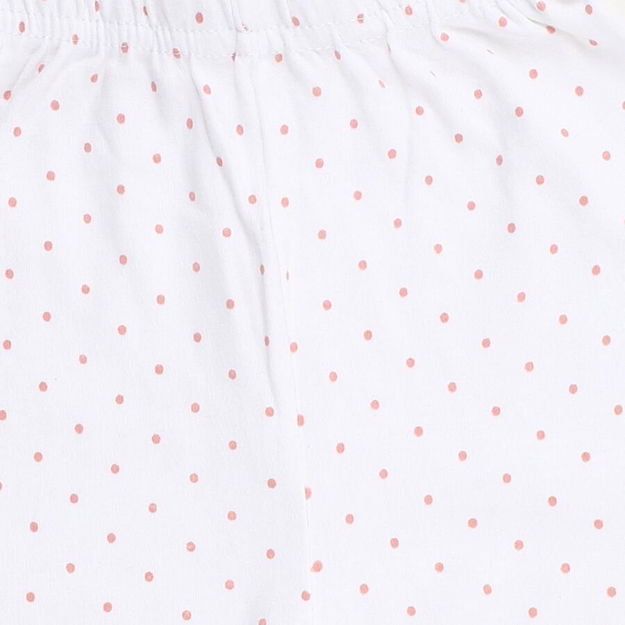 Infants' Pink and White Cotton Printed Pyjama Set, Light Pink, large image number null