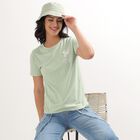 Women's Light Sage Green Round Neck T-Shirt, Light Green, small image number null