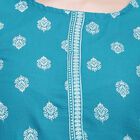 Printed Short Sleeve Kurta, Dark Green, small image number null