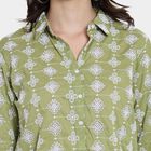 Ladies' 100% Cotton Shirt , Dark Green, small image number null
