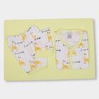 Infants' 100% Cotton Gift Set (Top, Shorts, Cap/Bib, Sheet), Yellow, small image number null