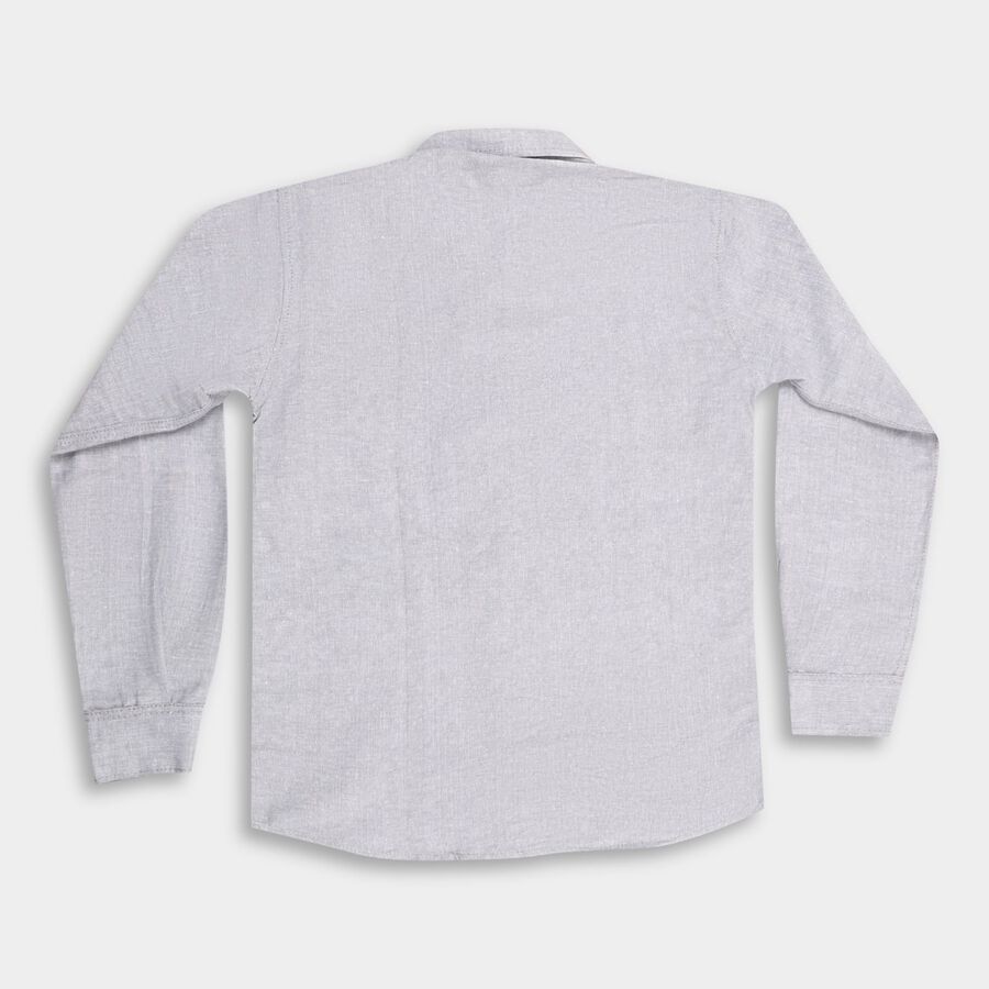 Boys' Casual Shirt, Light Grey, large image number null