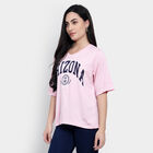 Round Neck T-Shirt, गुलाबी, small image number null