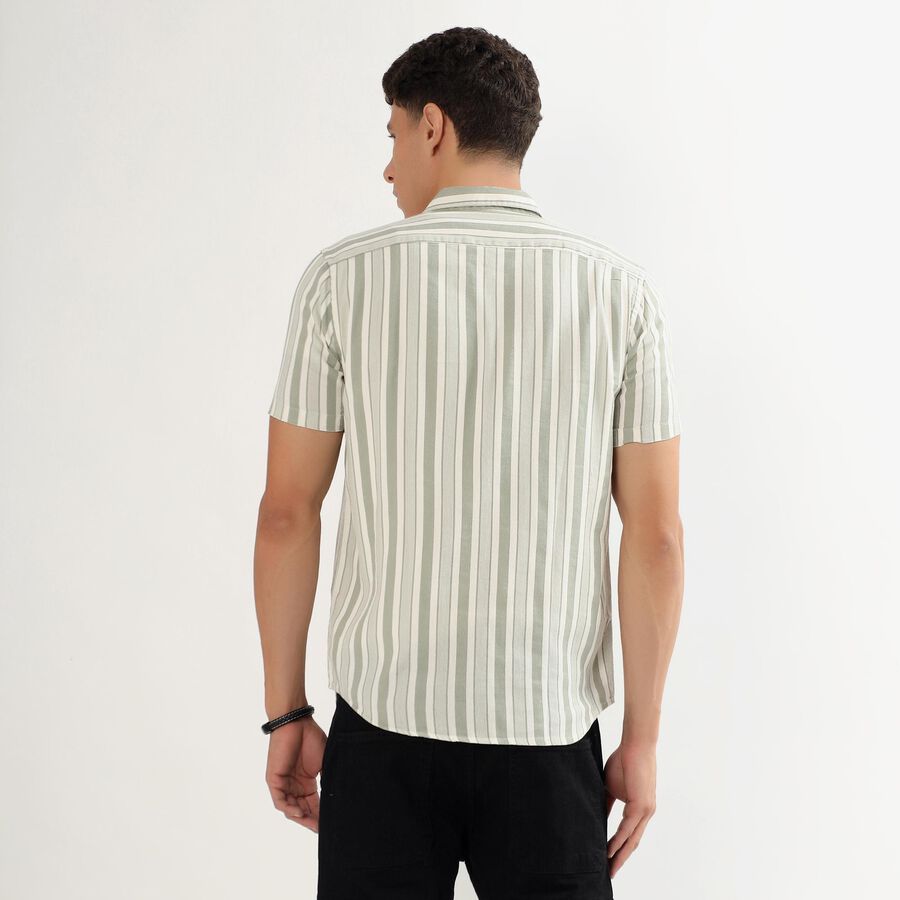 Men's 100% Cotton Casual Shirt, Light Green, large image number null