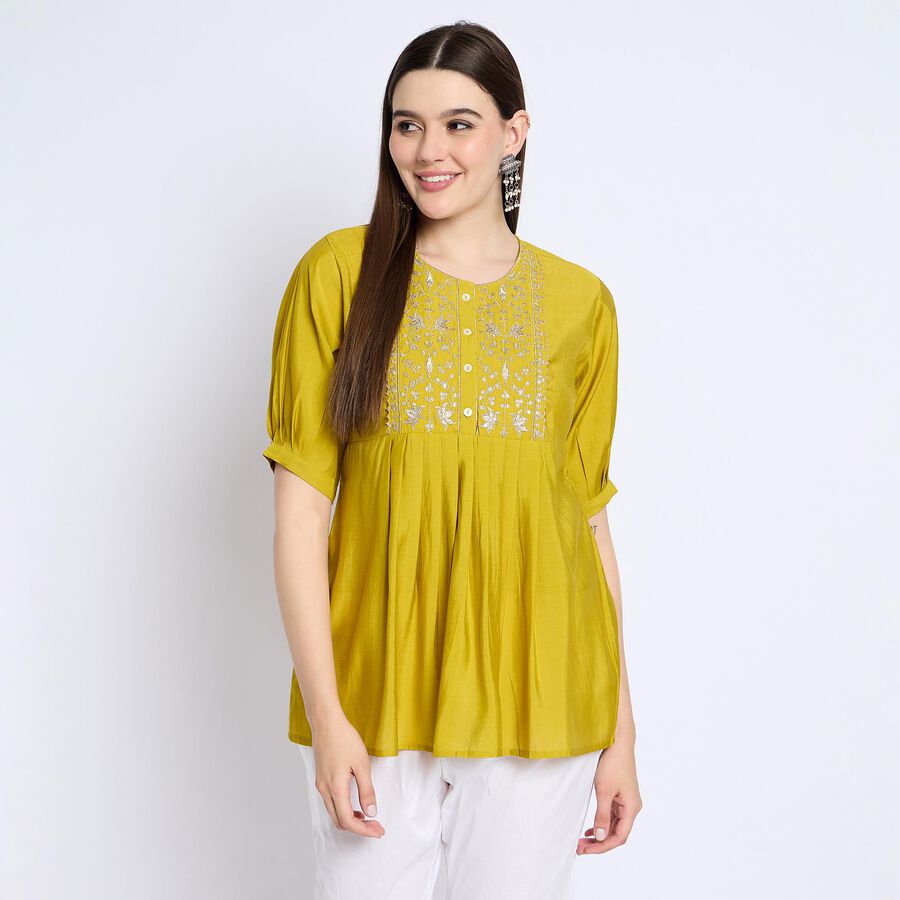 Ladies' Kurti , मस्टर्ड, large image number null