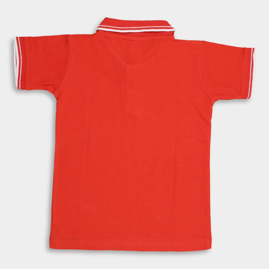 Boys' Half Sleeves T-Shirt , लाल, large image number null