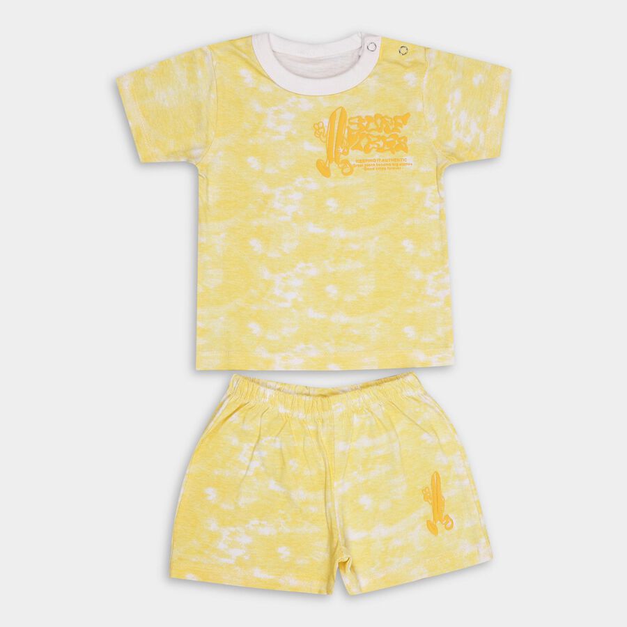 Infant Boys' 100% Cotton Baba Suit, पीला, large image number null