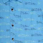 Boys Bright Sky Blue Cotton Classic Casual Shirt, Royal Blue, small image number null