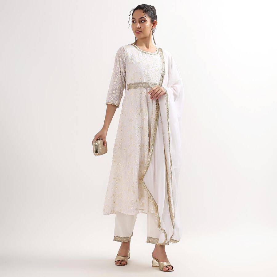 Ladies' Kurta , ऑफ व्हाइट, large image number null
