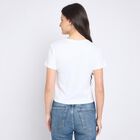 Ladies' 100% Cotton Crop  Top, White, small