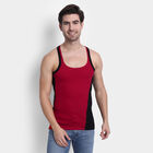 Cotton Single Jersey Sleeveless Gym T-Shirt, Red, small image number null