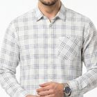 Men's Mid Blue Cotton Long Sleeve Button-Down Regular Fit Shirt, Mid Blue, small