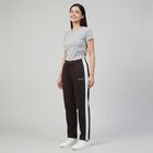 Women's Brown Relaxed Fit Track Pants, भूरा, small