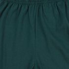 Boys Dark Green Regular Fit Side Striped Pyjama, गहरा हरा, small