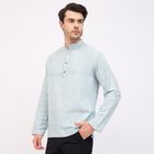 Men's Mandarin Collar Kurta, Light Blue, small image number null