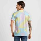 Printed Round Neck T-Shirt, Sky Blue, small image number null