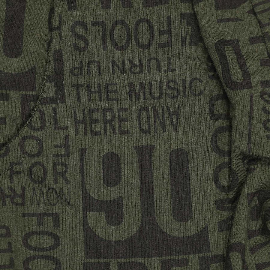 Boys All Over Print Bermuda, Olive, large image number null