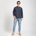 Printed Kurta, Navy Blue, small image number null