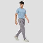 Men's Grey Jogger Fit Side Panel Track Pants, हल्का ग्रे, small