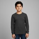 Boys Charcoal Grey Round Neck Thermal, चारकोल, small image number null