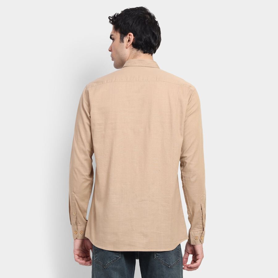Men's Cotton Casual Shirt , Beige, large image number null