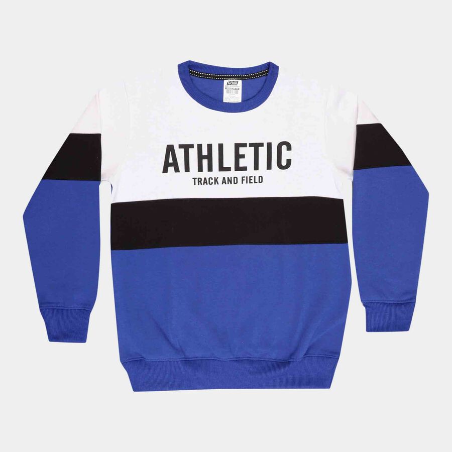 Cut And Sew Sweatshirt, Royal Blue, large image number null