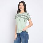 Ladies' Round Neck T-Shirt, हल्का हरा, small