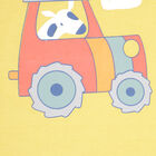 Infants Cotton Round Neck T-Shirt, Yellow, small image number null