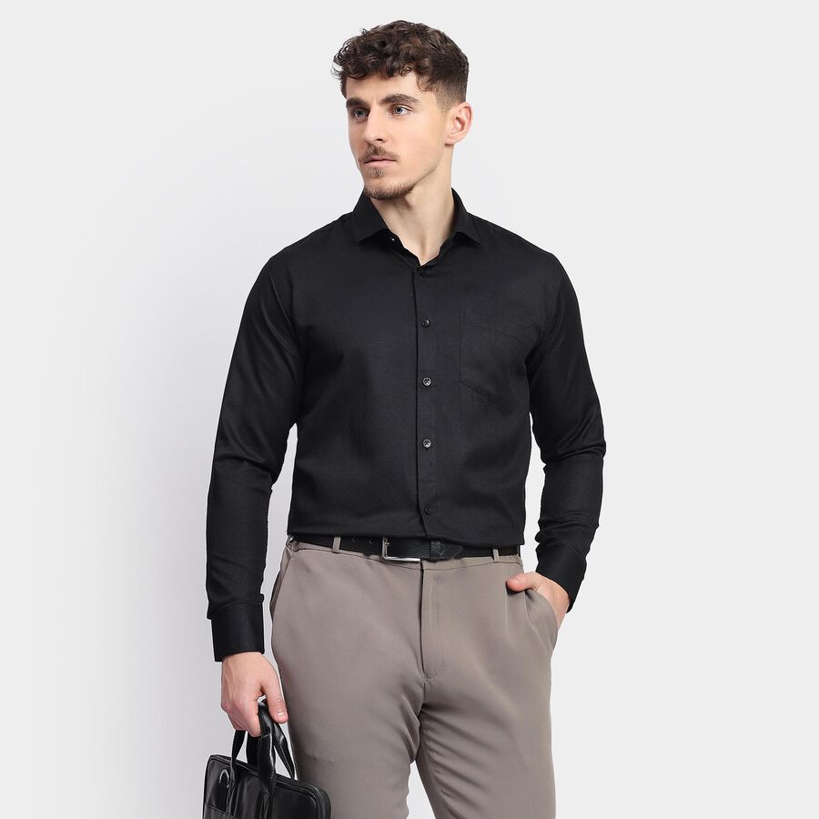 Men's Formal Shirt , Black, large image number null