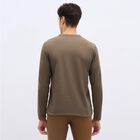 Men's Muted Khaki Henley Neck Casual T-Shirt, Khaki, small image number null