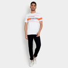 Cut & Sew Round Neck T-Shirt, White, small image number null